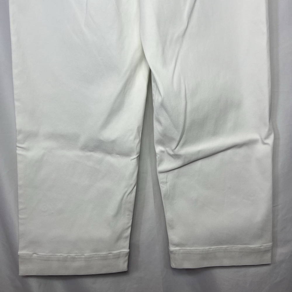 Spanx Women’s Stretch Twill Cropped Wide Leg Pants M Bright White Shapewear - Picture 7 of 10